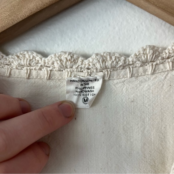 Vintage hand crocheted boho top - Picture 3 of 4